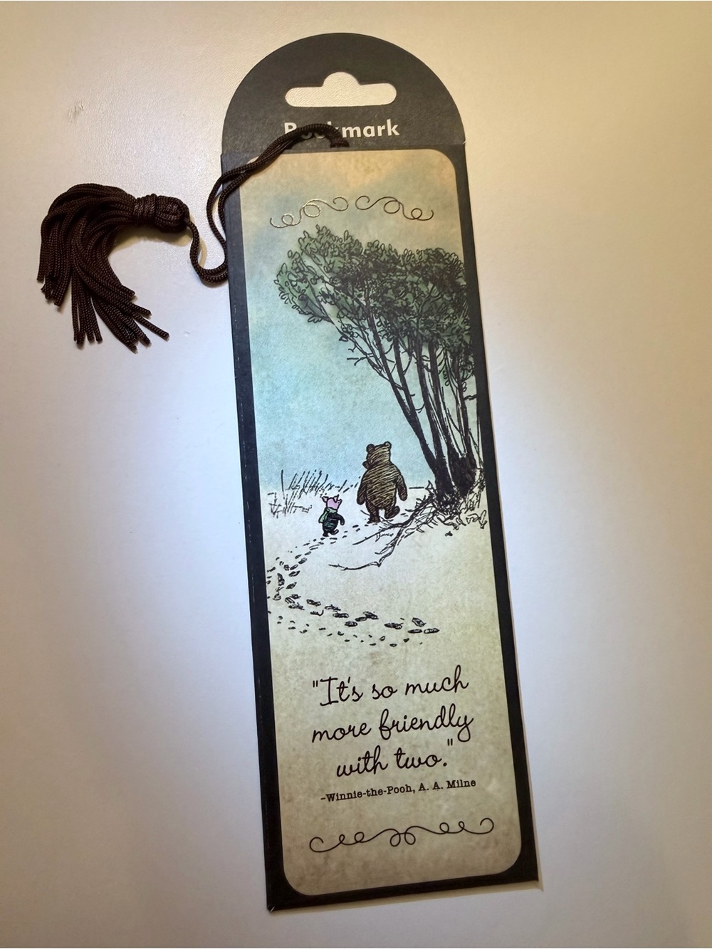 Winnie-the-Pooh Two Friends Bookmark - Brown Tassel